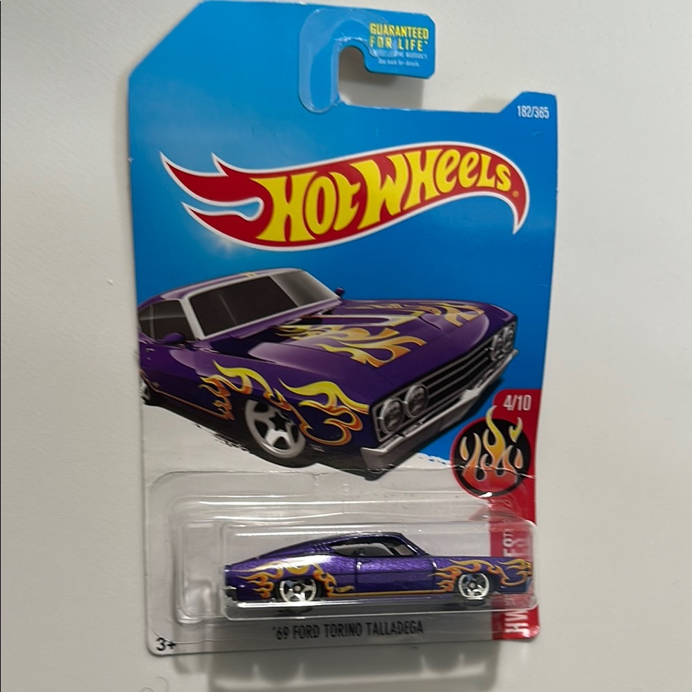 Hot Wheels Purple '69 Ford Torino Talladega Flames